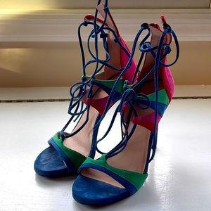 Stuart weitzman lace up heels